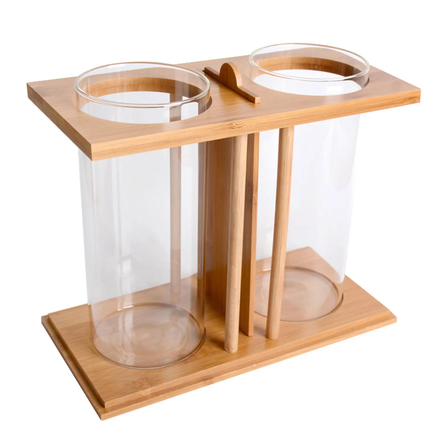 Desktop Dual Glass Fish Tank with LED Lights for Betta