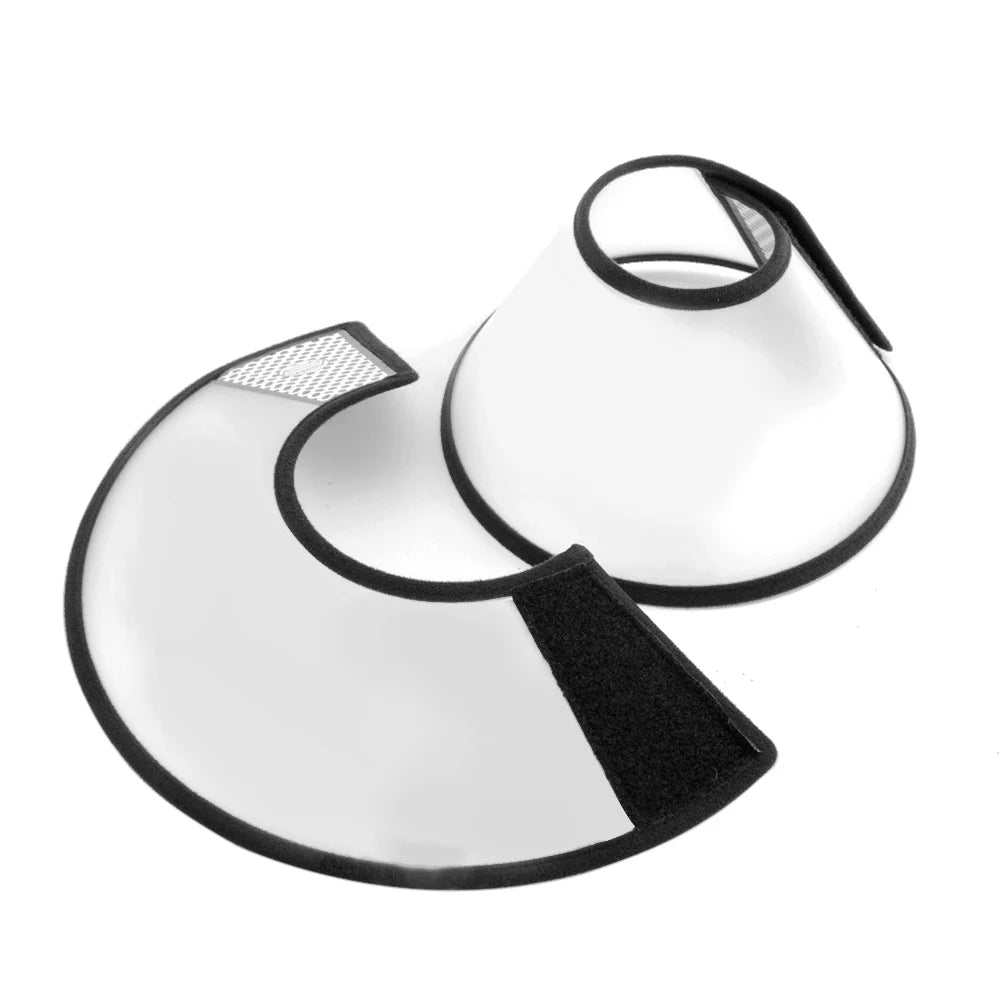 Plastic Dog Cone Collar Transparent Recovery E-Collar Anti-Bite Lick Pet Protective Shield Practical for Small Medium Large Dog
