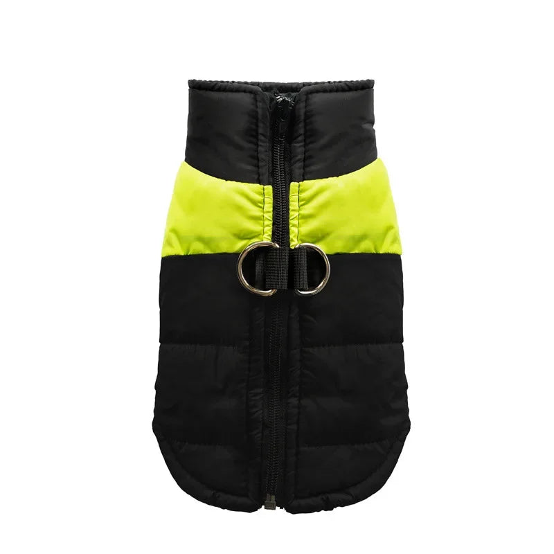 Dog Coat Waterproof Padded Winter Vest With Zipper