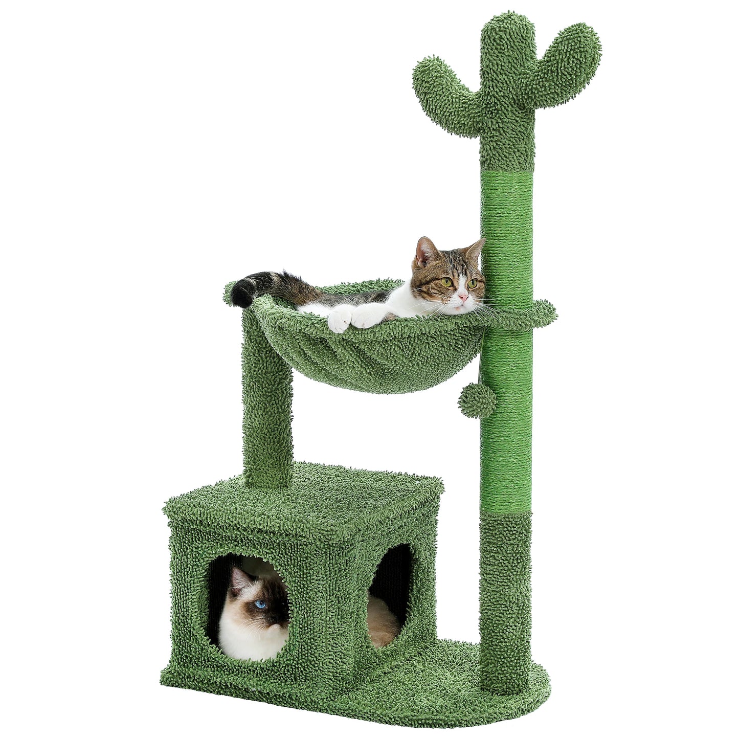 PEQULTICN Cat Tree With Cactus Design and Indoor Scratching Post