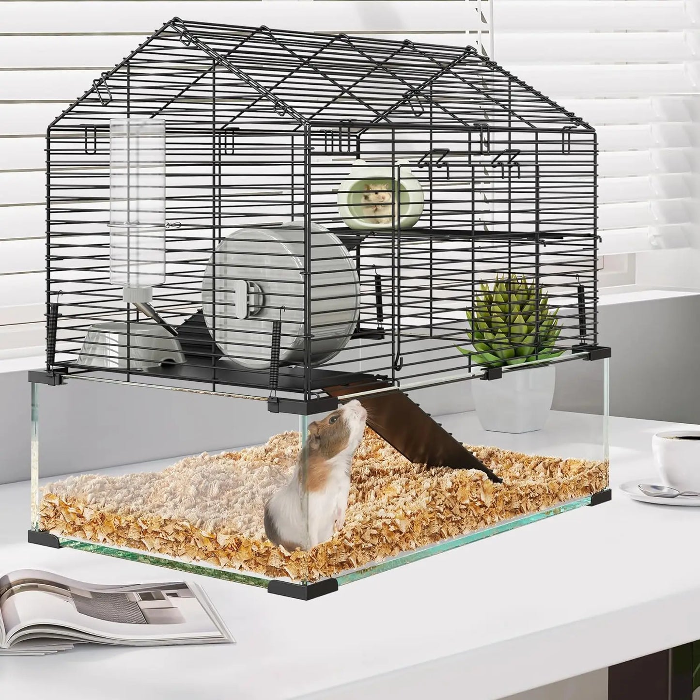 Twister Hamster Cage Metal With Water Bottle For Small Pets