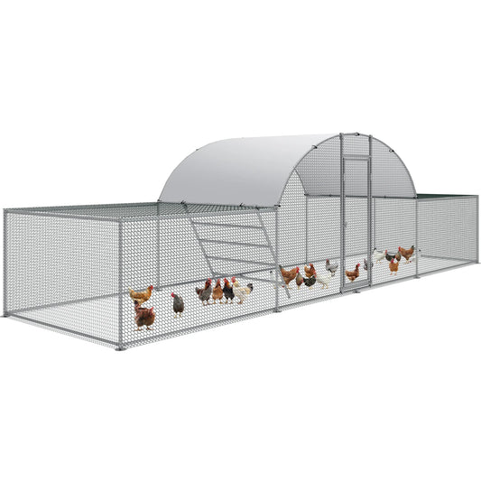 Chicken Coop Galvanized Backyard Poultry Enclosure Outdoors