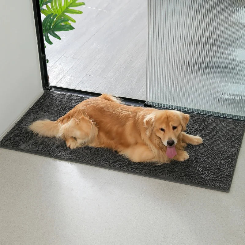 Dog Door Mat Absorbent Microfiber Non-Slip Muddy Paw Cleaner