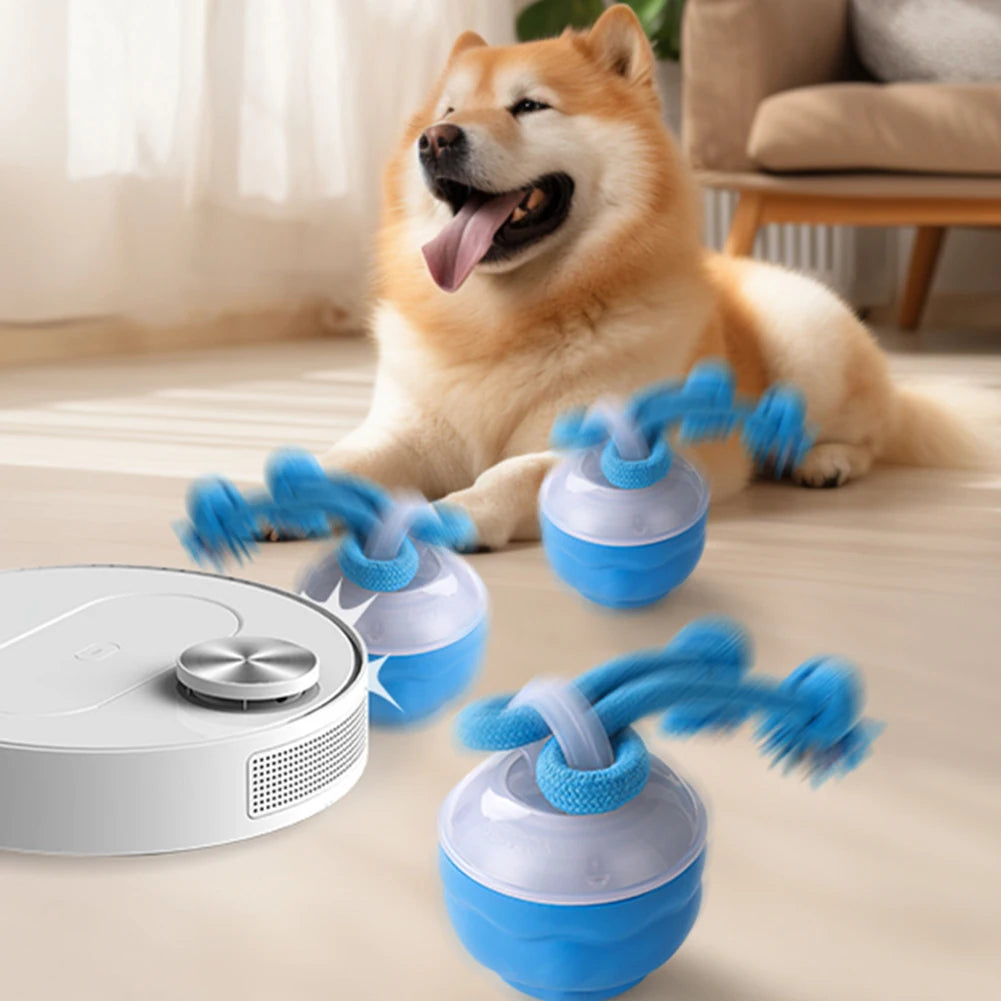 APWIKOGERE Dog Toy Electric Rolling Ball With Rope
