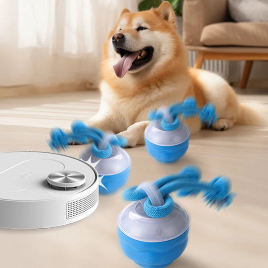 APWIKOGERE Dog Toy Electric Rolling Ball With Rope