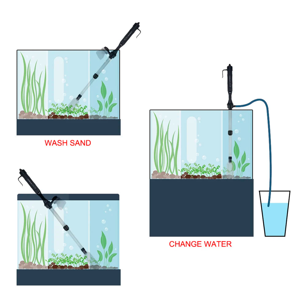 Gravel Cleaner Electric Adjustable for Aquarium Fish Tanks