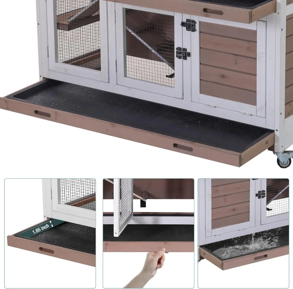 Rabbit Hutch Indoor Small Animal Cage For Rabbits And Guinea Pigs