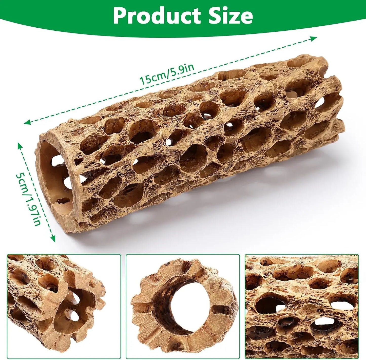 Resin Cholla Wood Aquarium Decoration Realistic Shrimp Hideouts
