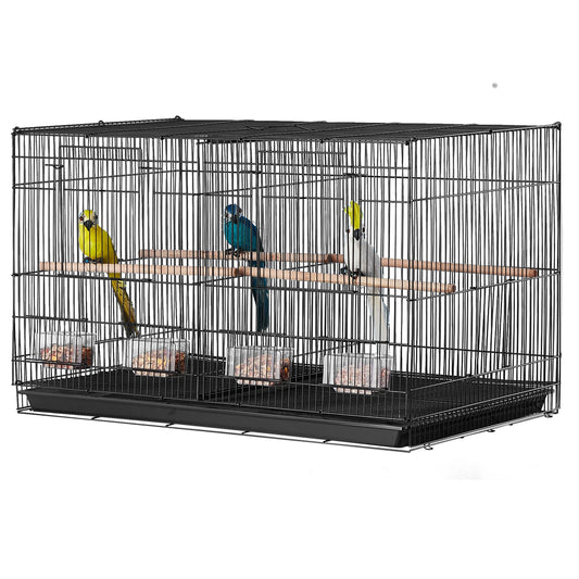 SucceBuy Bird Cage With Divider Durable Travel Companion