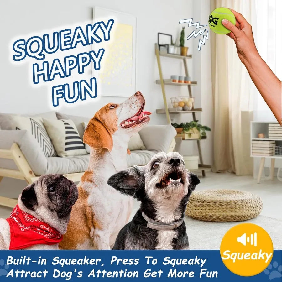 Dog Tennis Balls Squeaky 50 Pack Outdoor Dog Toys Set