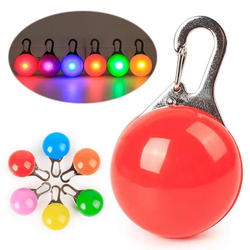 Dog Cat Collar With Glow Pendant Night Safety Accessory