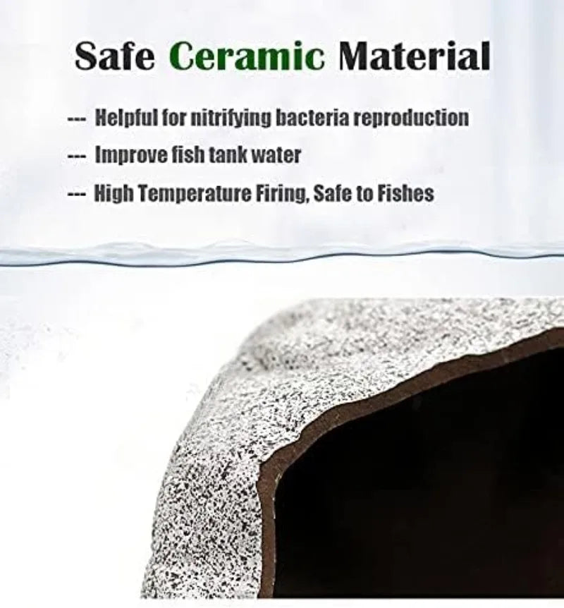 Fish Tank Stone Cave Shelter For Fish Natural Hideaway Decoration