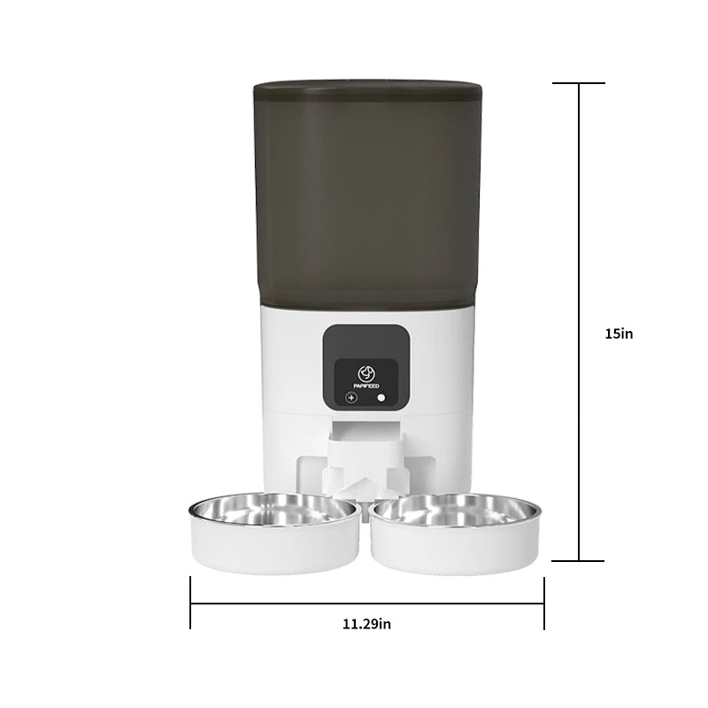 PAPIFEED Cat Double Bowl Smart Automatic Feeder With WiFi Timer