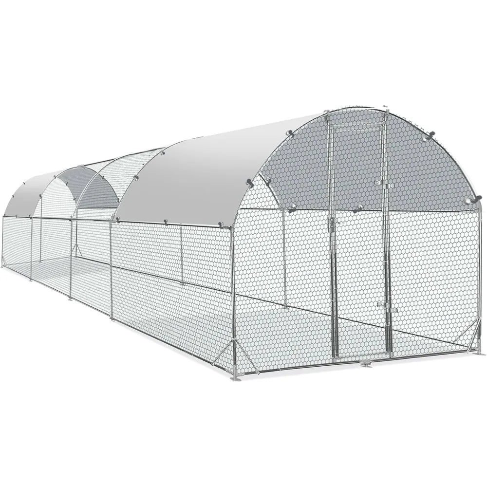 Chicken Coop Metal Enclosure For Backyard Poultry Shelter