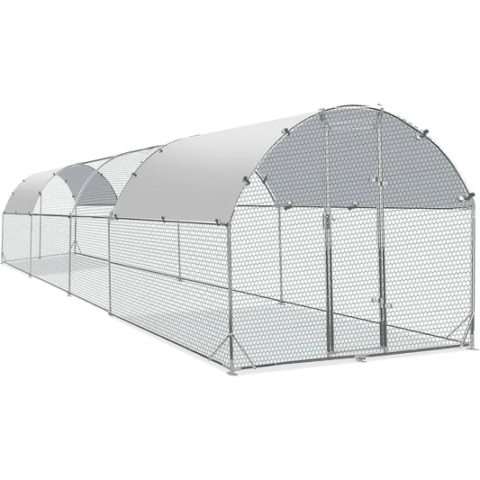 Chicken Coop Metal Enclosure For Backyard Poultry Shelter