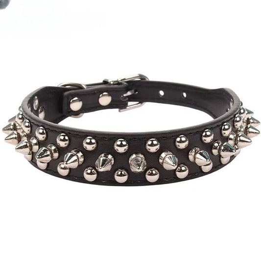 Dog Collar PU Leather Spiked Design For Everyday Use