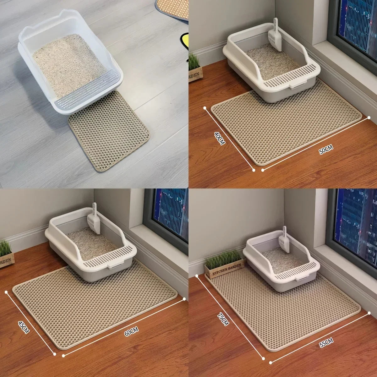 Zhejiang Waterproof Leather Cat Litter Mat With Double Layer