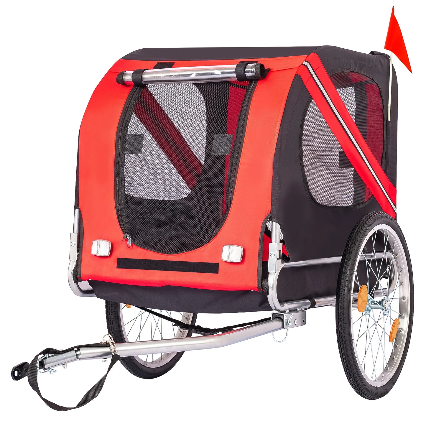 HiMISS Durable Steel Bike Trailer Pet Carrier With Folding Design