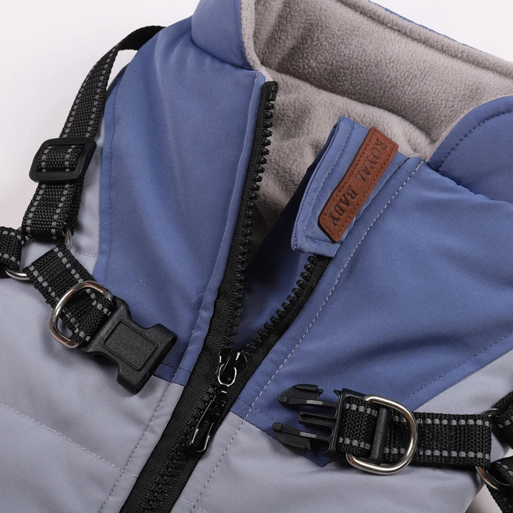 Dog Jacket Harness Winter Coat Waterproof, Cozy, Durable Pet Outfit