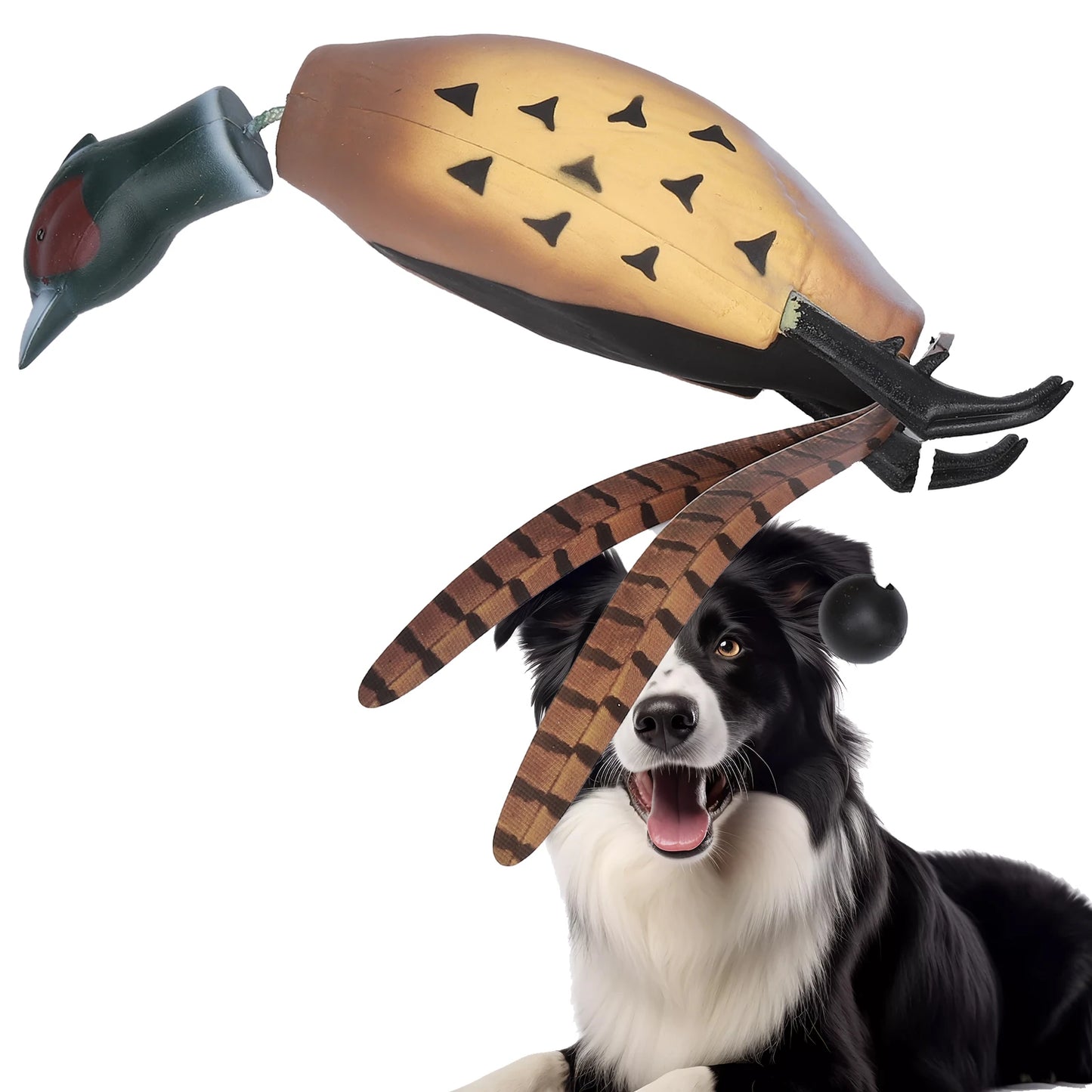 HiMISSH Dog Toy Pheasant Leather Dummy for Retrieval Training