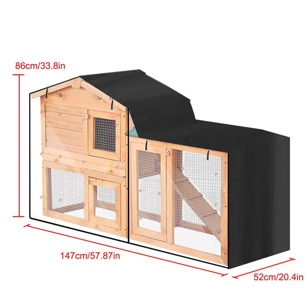 Rabbit Hutch Cover Oxford Cloth Outdoor Waterproof Dust Proof