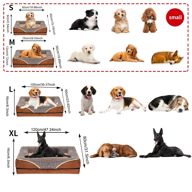 Dog Bed Coral Fleece Sofa Cushion for Dogs and Cats
