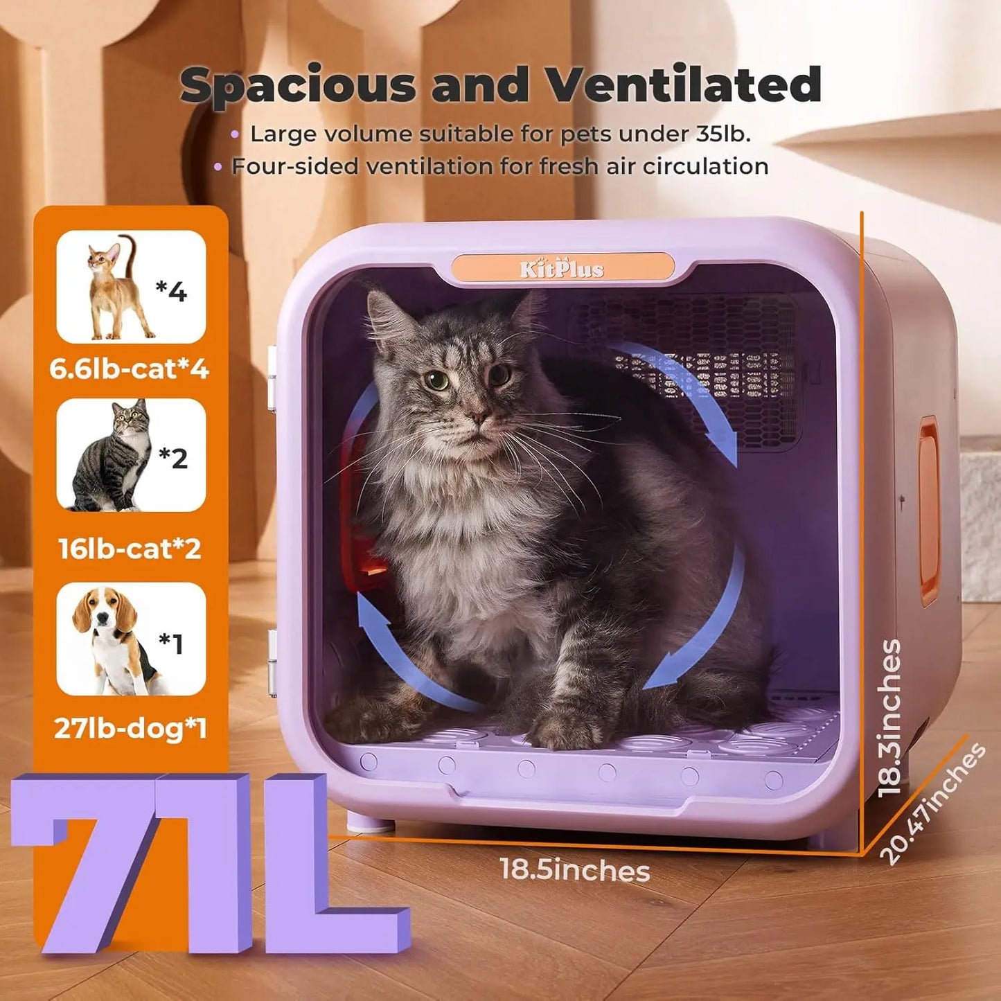 Pet Dryer Box Smart Temp Control for Dogs and Cats