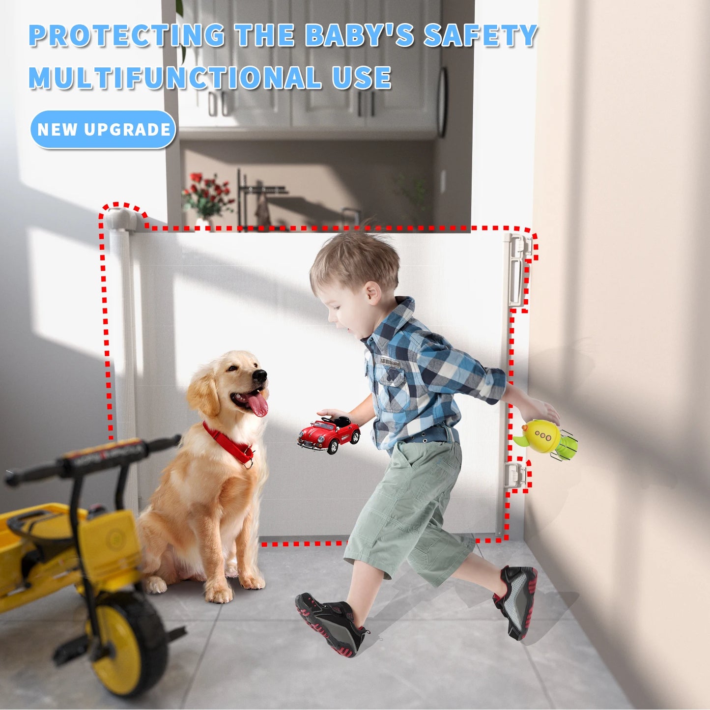 EFAN Gate One-Handed Operation for Doors and Stairs