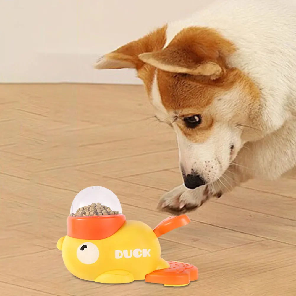 MOJOYCEDog Dog Puzzle Feeder Duck-Shaped Interactive Toy