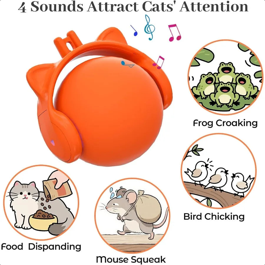 Cat Toy Touch Control Ball With Realistic Mouse Sounds