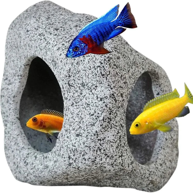 Fish Tank Stone Cave Shelter For Fish Natural Hideaway Decoration