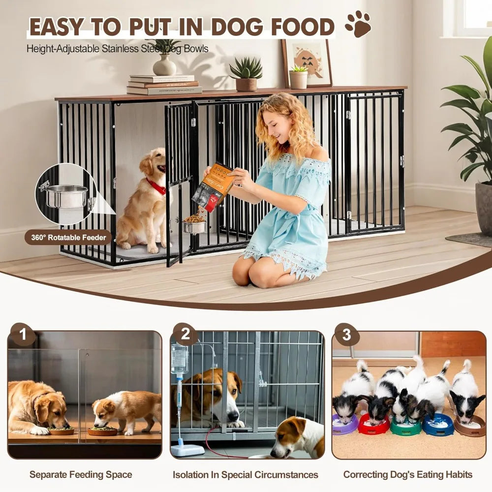 Dog Crate Furniture Heavy Duty Indoor Kennel With Dividers