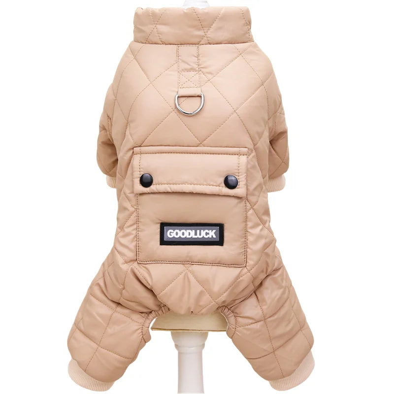 Dog Jumpsuit Warm Winter Waterproof Cotton Hoodie