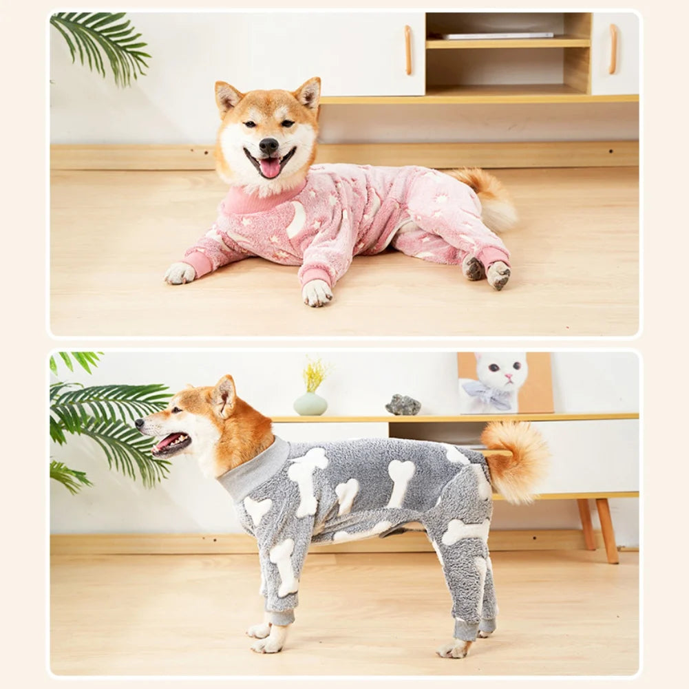 Dog Jumpsuit Fleece Cozy All-Season Winter Wear Dogs