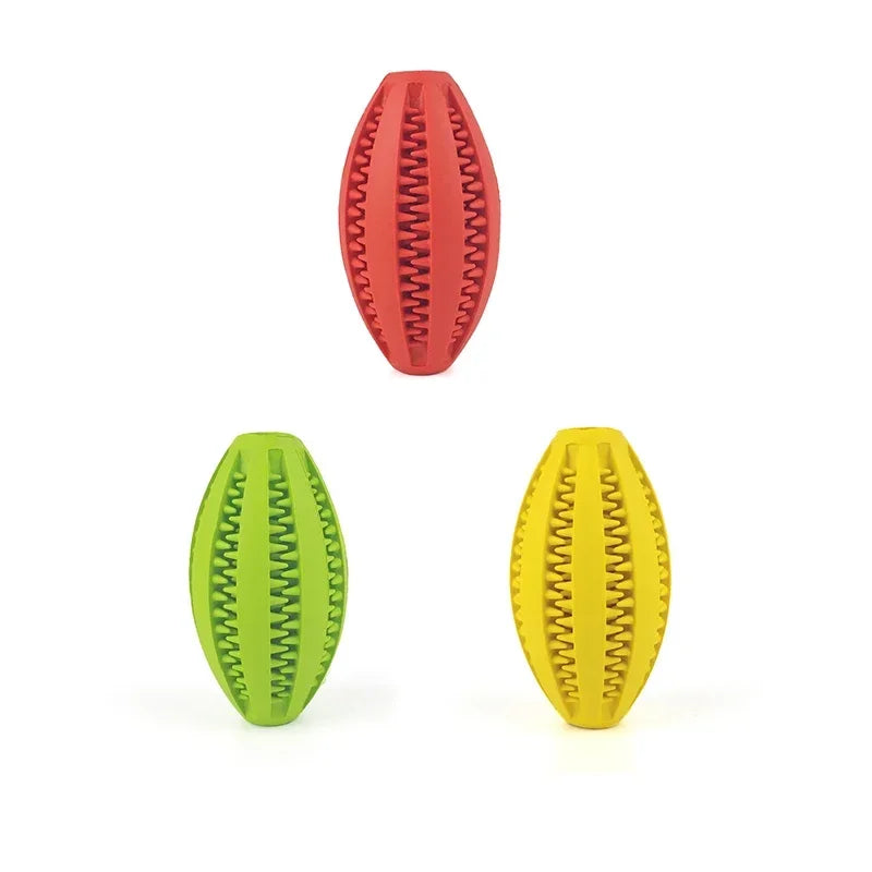 Dog Chew Ball Natural Rubber Teeth Cleaning Toy