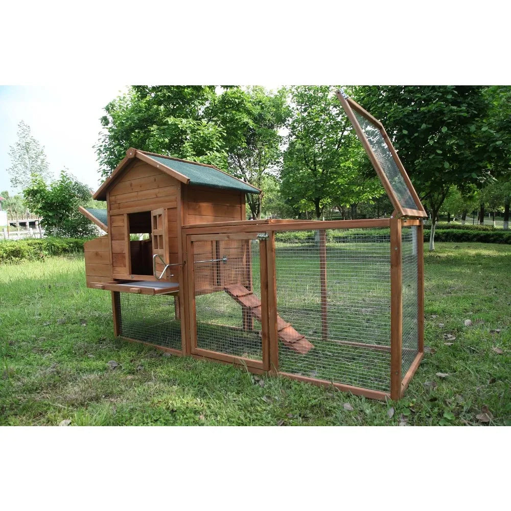 Chicken Coop Outdoor Poultry House Waterproof Roof