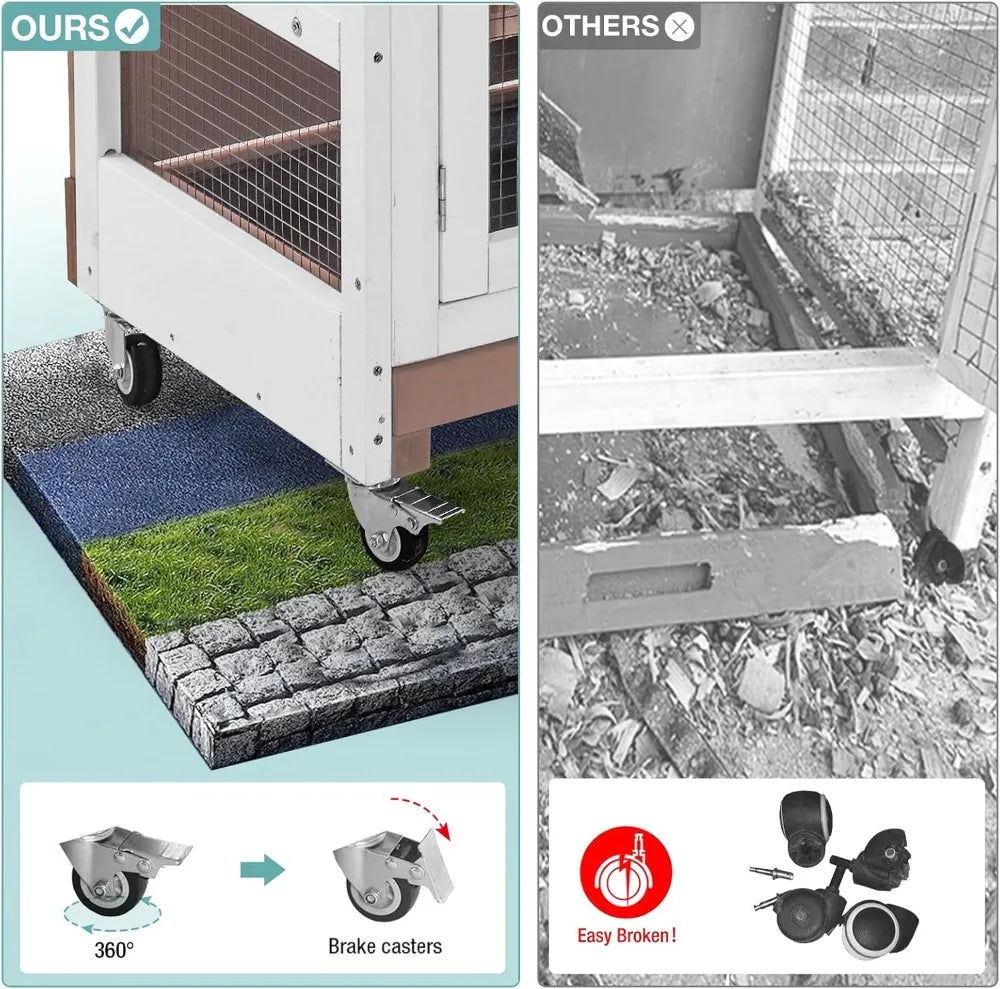 Rabbit Hutch Indoor Small Animal Cage For Rabbits And Guinea Pigs