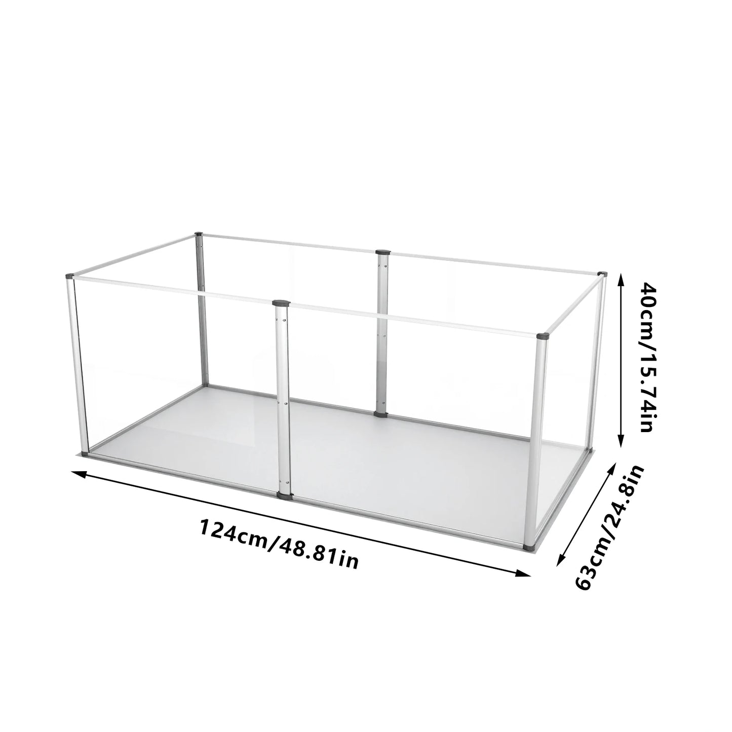 BINGOPAW Acrylic Dog Playpen Transparent Panels With Pad