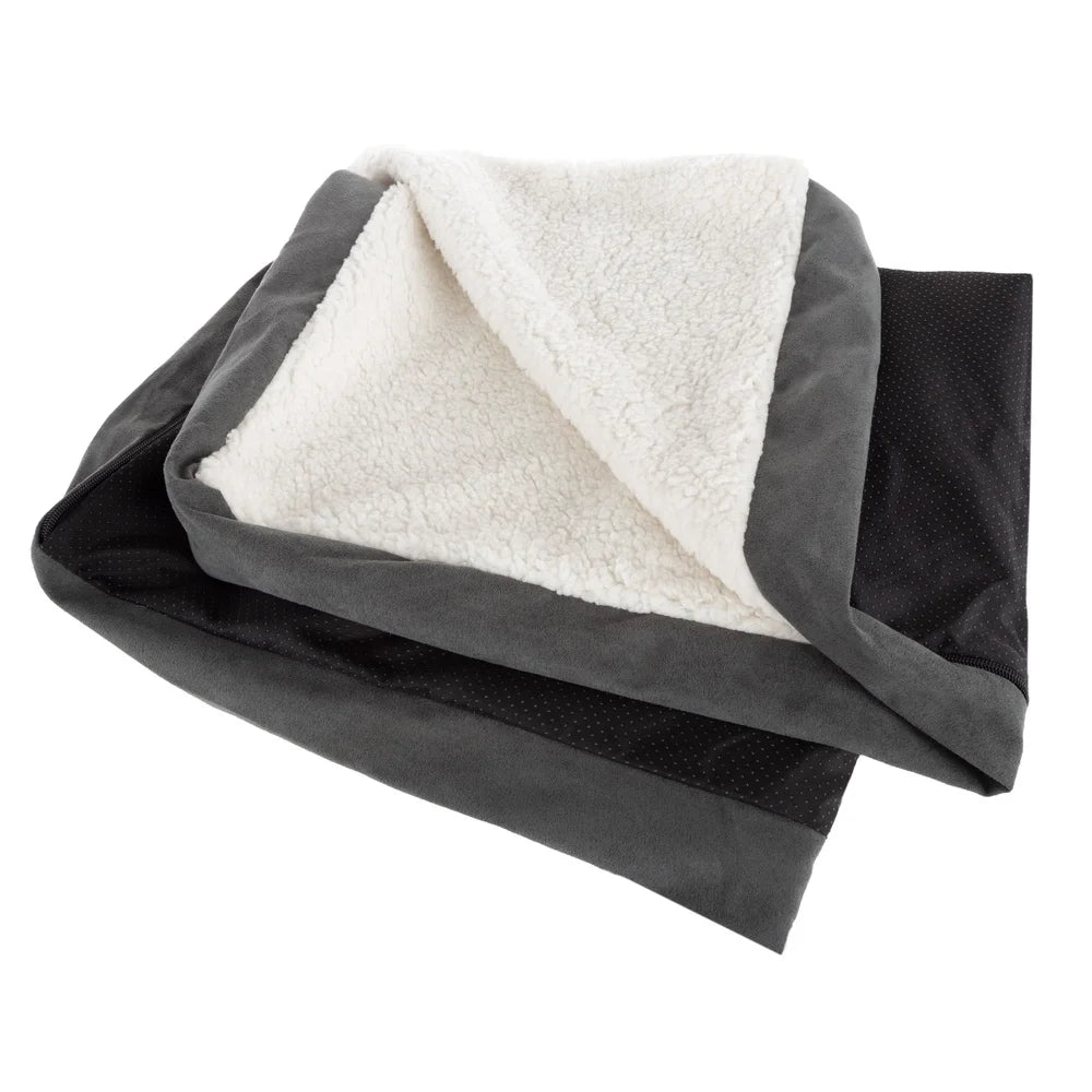 Dog Bed Replacement Cover Non-Slip Sherpa Micro Suede