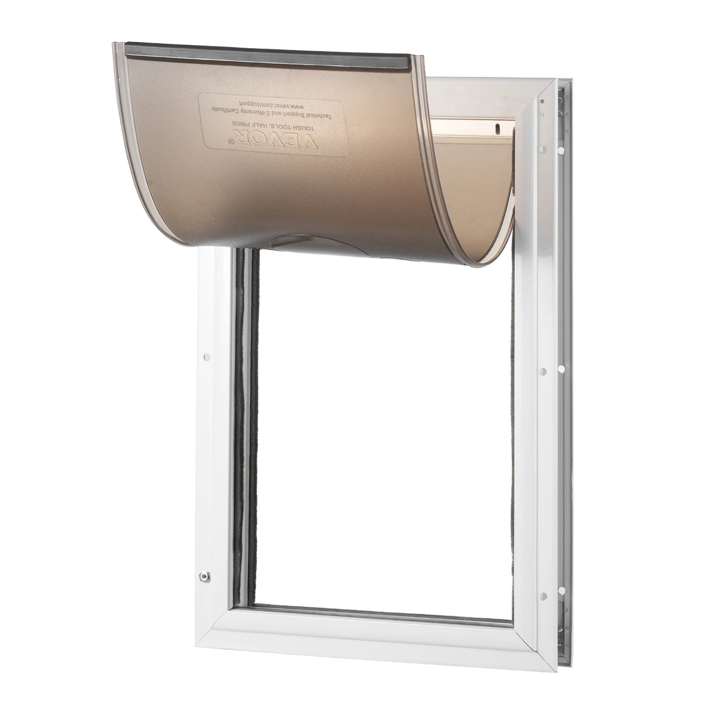 SucceBuy Pet Door Aluminum Frame With Lockable Flap