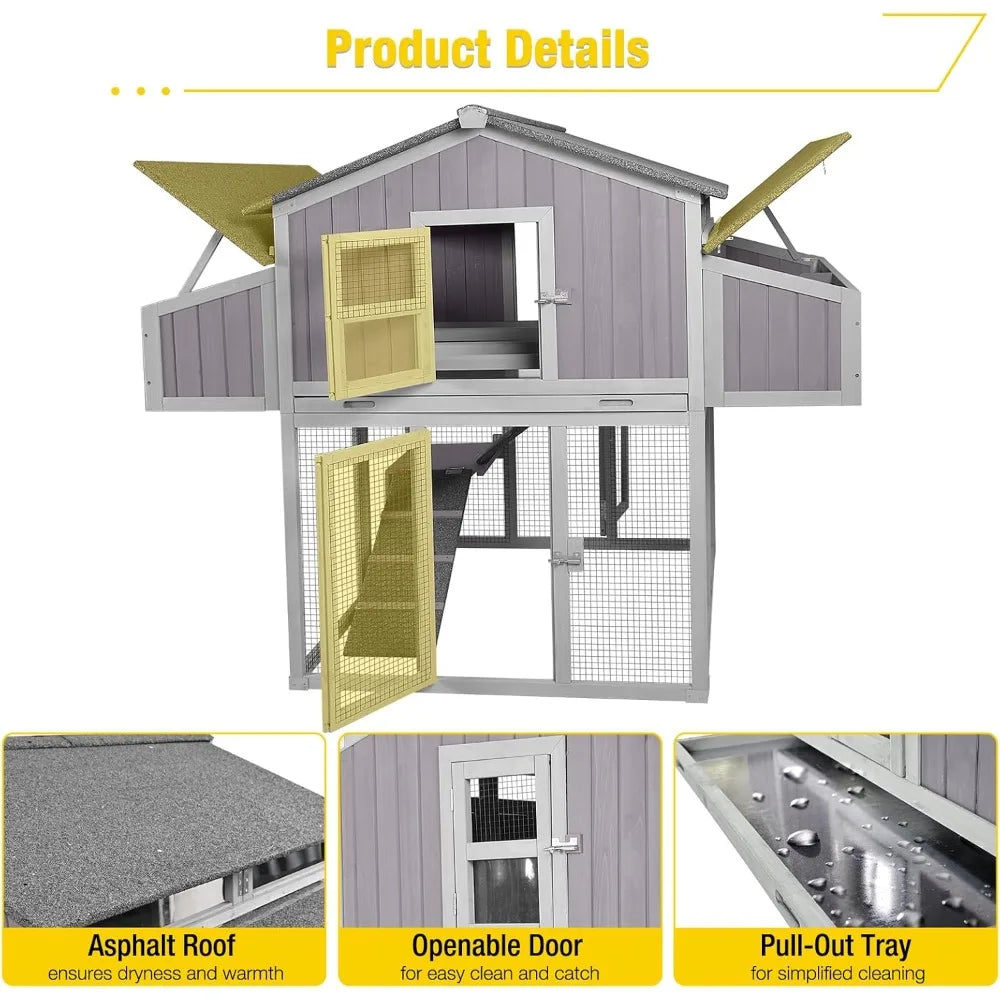 Chicken Coop Foldable Fir Wood Outdoor Nesting Box