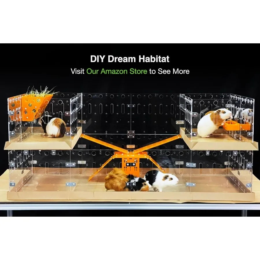Wooden Cage For Small Animals Open Extendable Habitat