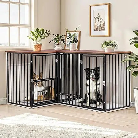 Dog Crate Furniture Heavy Duty Indoor Kennel With Dividers