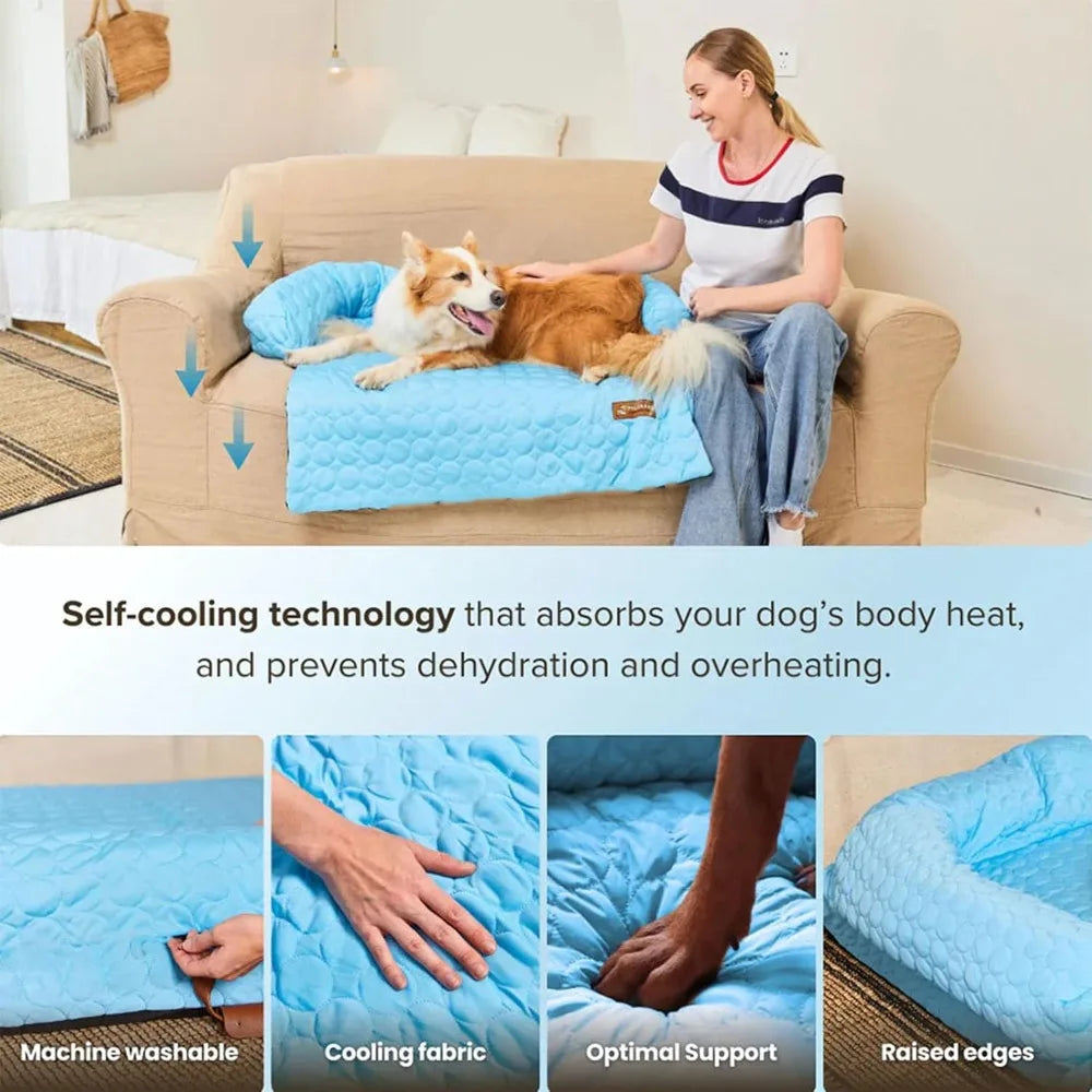 Dog Cooling Mattress With Ice Silk Surface For Pets