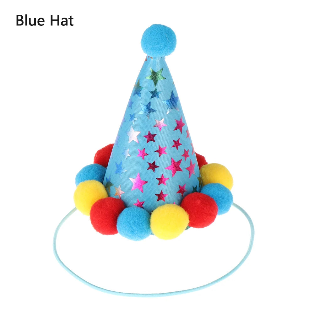 YTYINCN Pet Birthday Cap Sequin Headwear for Dogs Cats