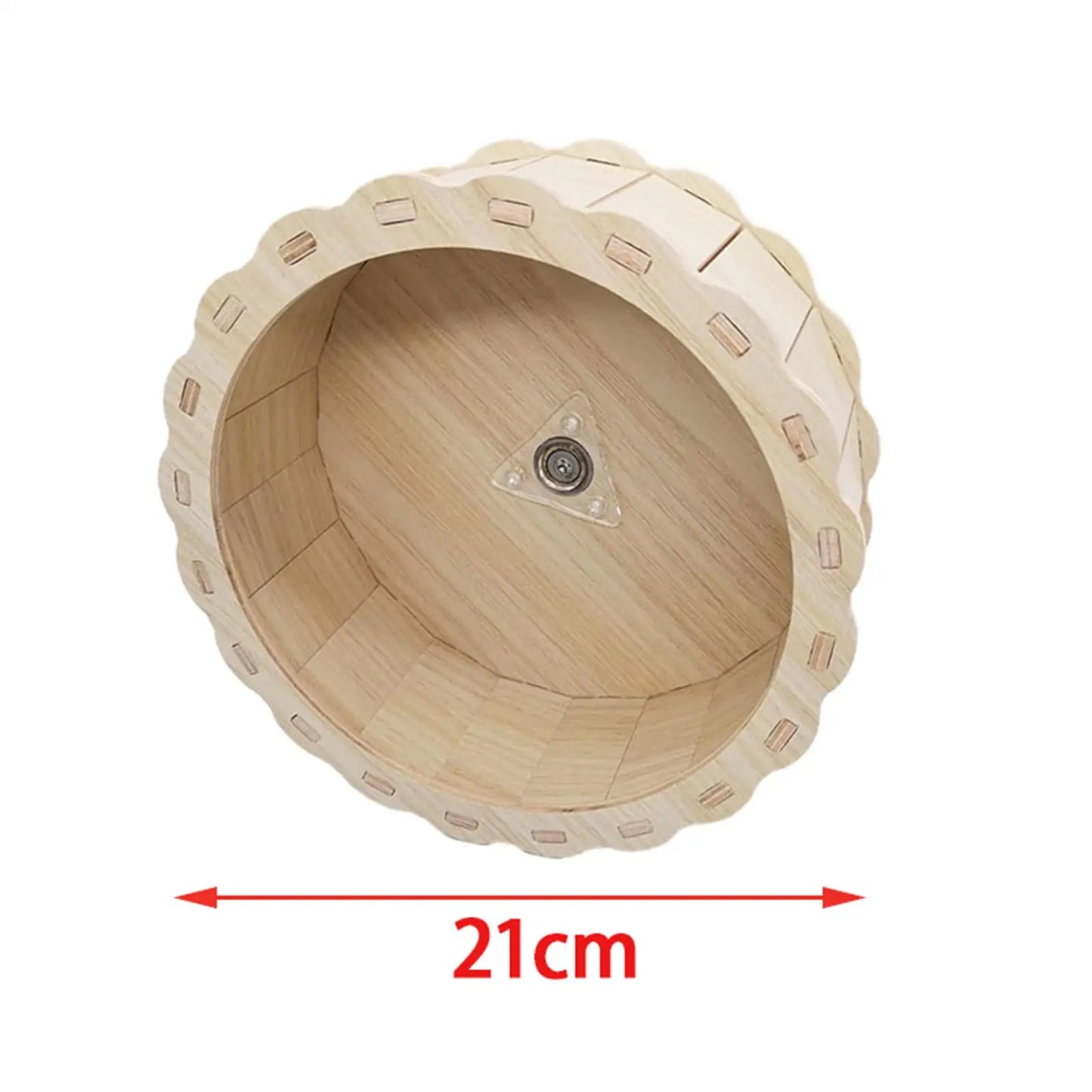 Hamster Wooden Running Wheel For Small Pets Cage Accessory
