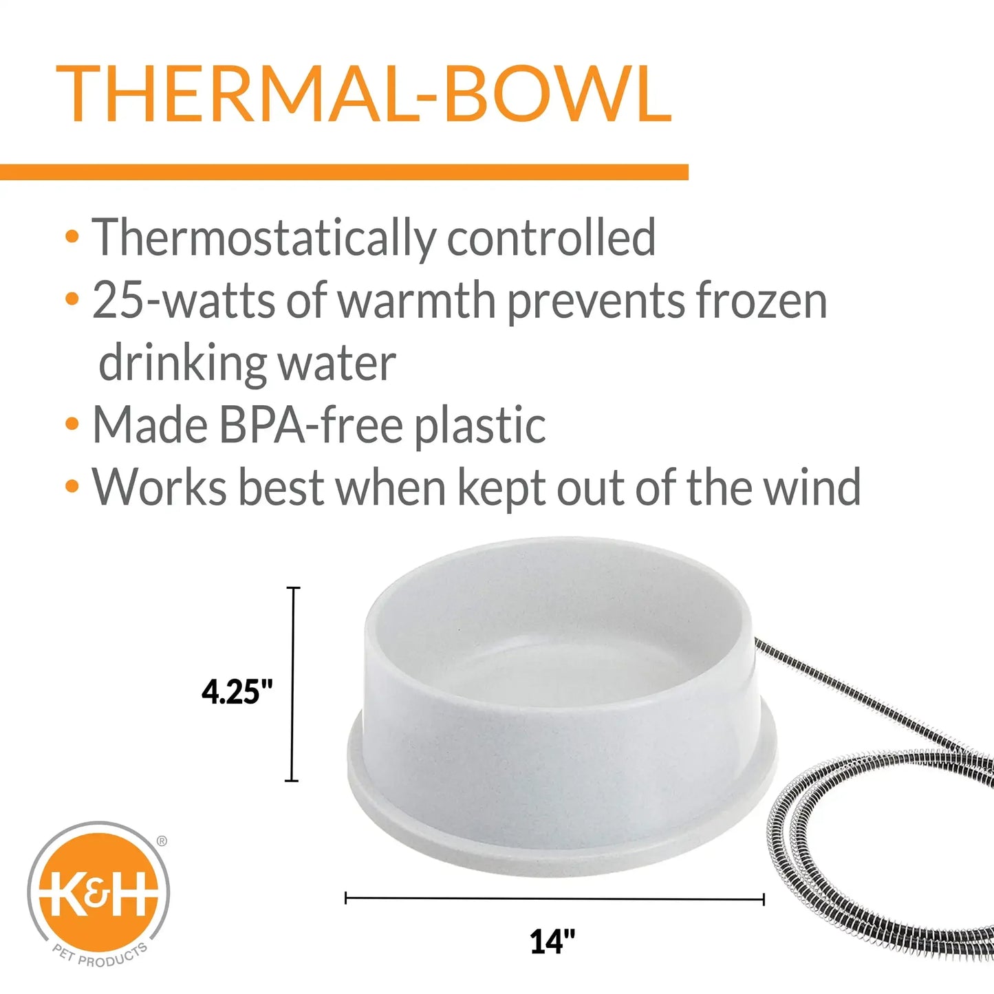 Outdoor Heated Water Bowl For Cats And Dogs Thermostatically Controlled