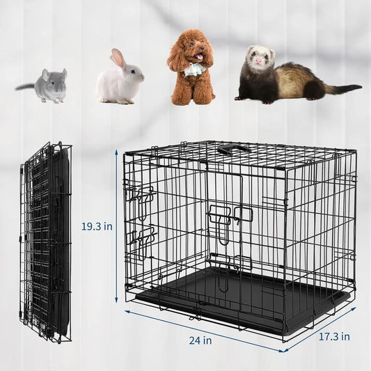 HiMISSCN Rabbit Cage Portable Foldable With Slide Out Tray