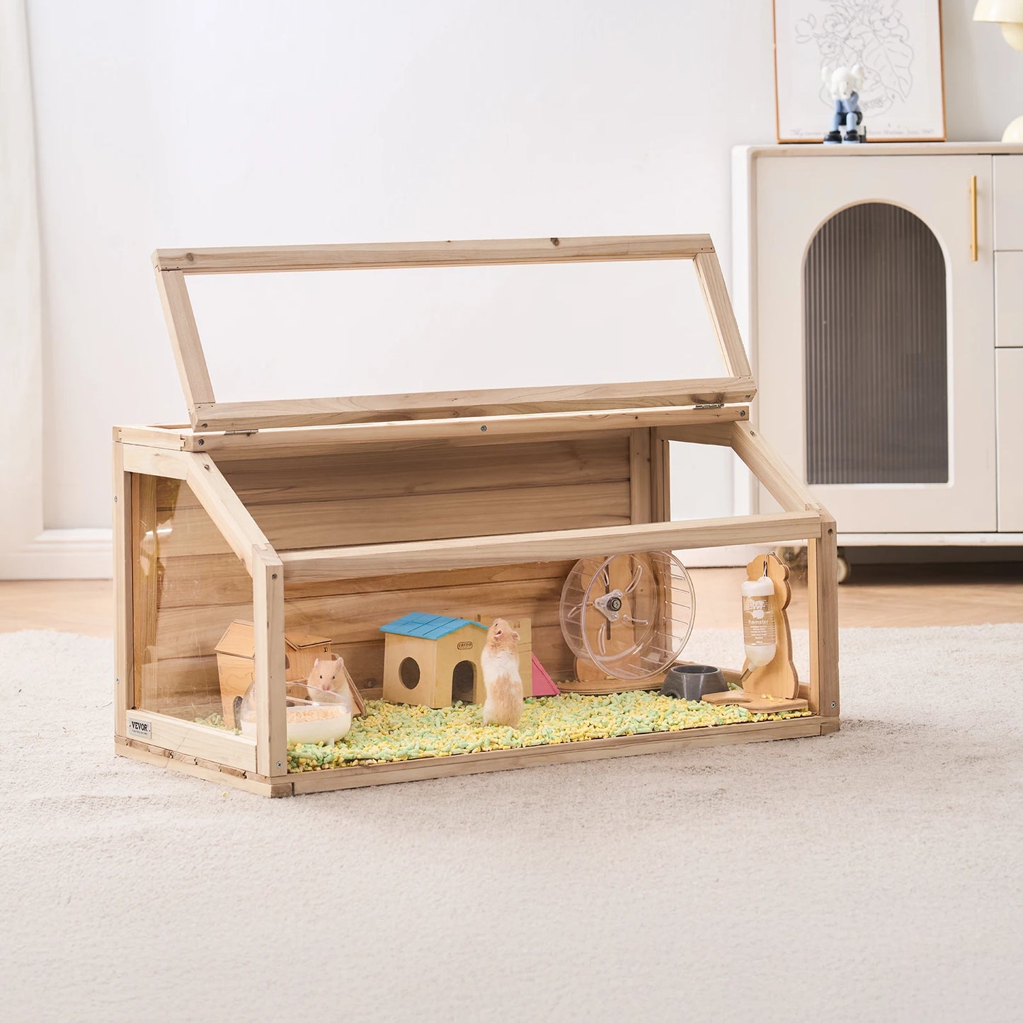 Hamster Cage Open Top Habitat For Small Animals Enclosure