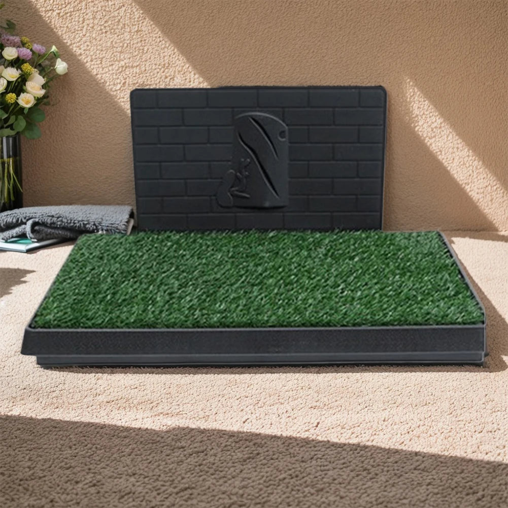Dog Grass Pad With Large Tray For Indoor Puppy Potty
